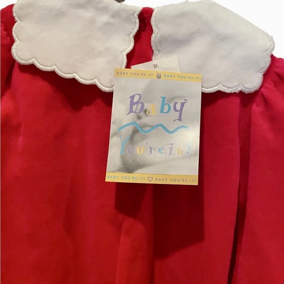 Vintage ‘Baby You’re It’ Footed Outfit Girls Size 6/9 months - Picture 5 of 8